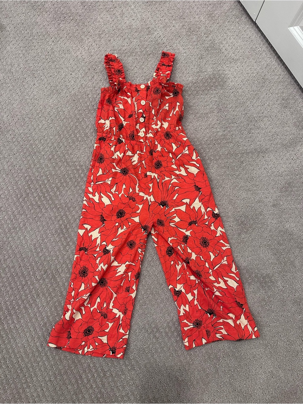 Crewcuts Girls' handstand jumpsuit in broken-in jersey, size 4